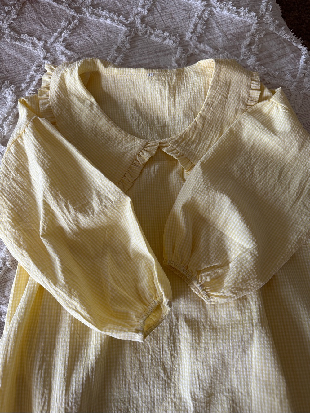 Yellow Collared Mini Dress - Picture 4 of 6